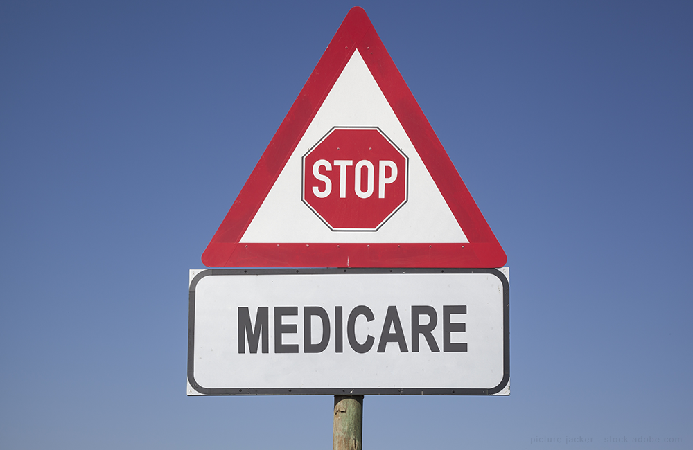 Medicare on stop sign