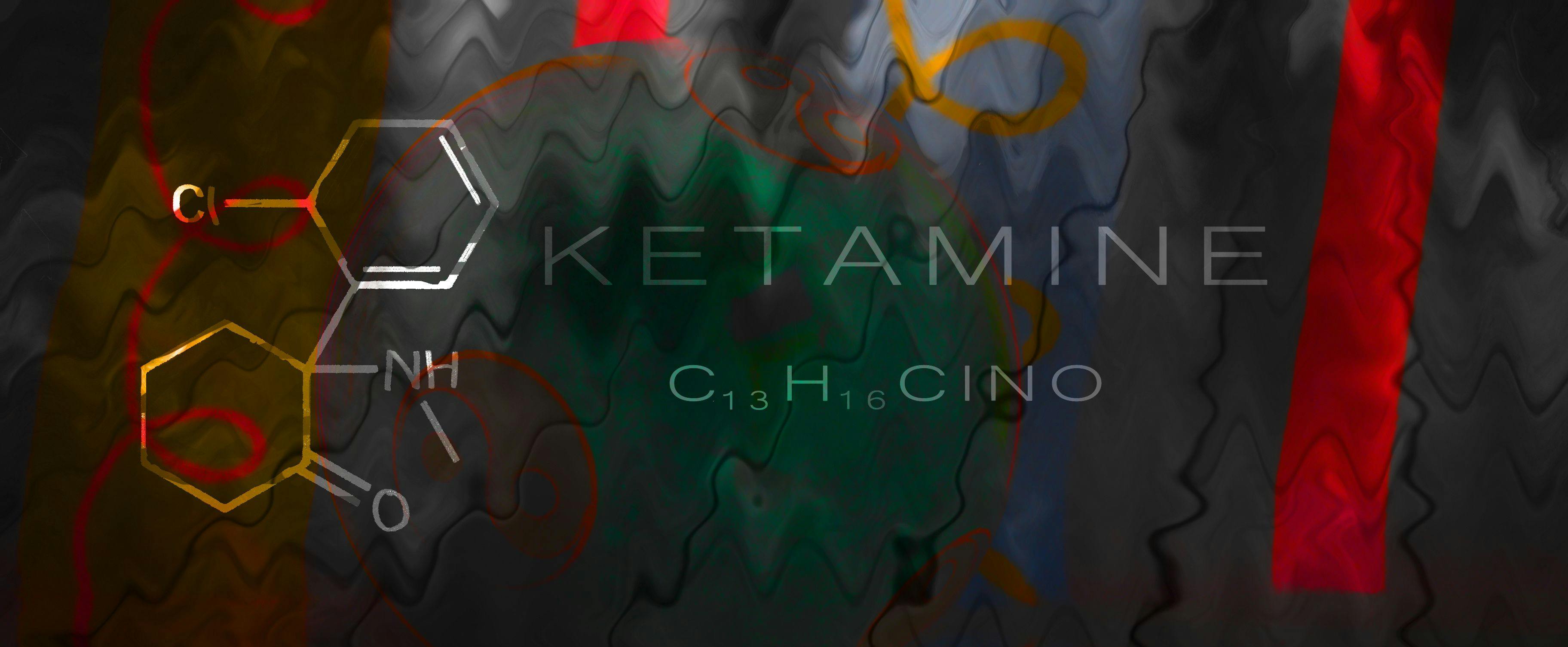 Ketamine illustration with the chemical formula | Image credit: ©maaramore stock.adobe.com