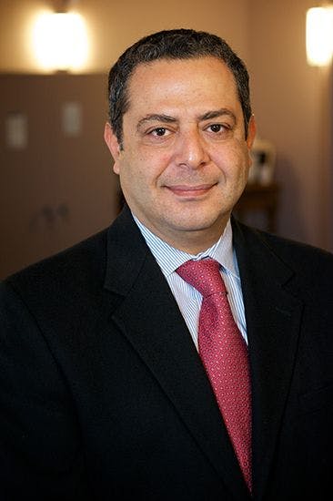 Amr Dessouki, M.D., lead author of a case series that suggests that silicone oil droplets are the cause of floaters from injections of Syfovre, a new treatment for geographic atrophy. 
