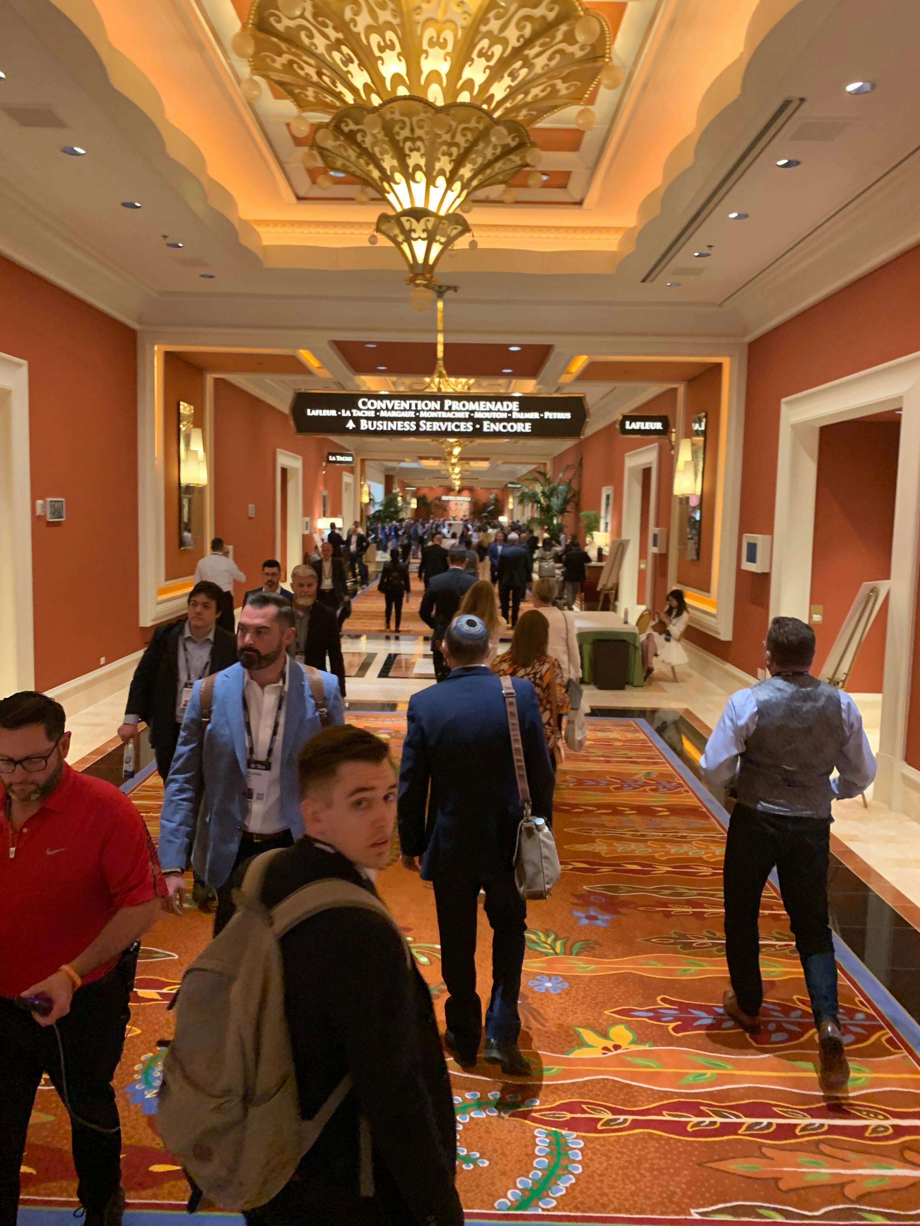 The hallways were busy at the Asembia Specialty Pharmacy Summit. Client meetings and business contact are the priority for many attendees.
