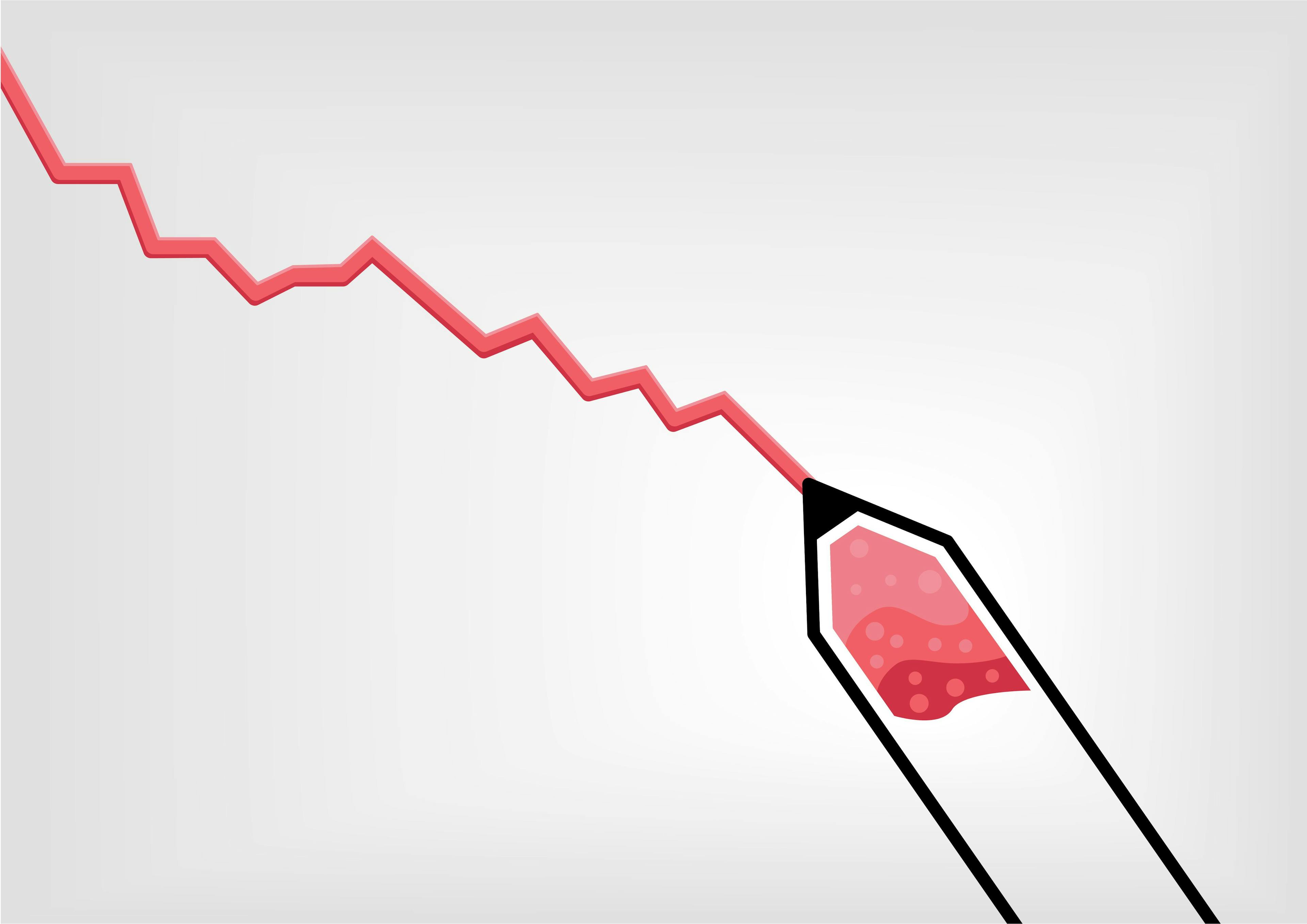 red pen drawing a declining trend line | Image credit: ©iconimage stock.adobe.com