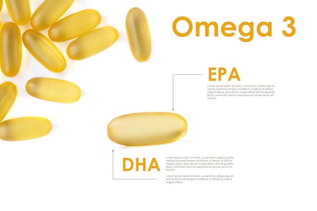 omega-3 capsules with DHA and EPA shown | Image credit: ©Svetlana Sotnikova stock.adobe.com