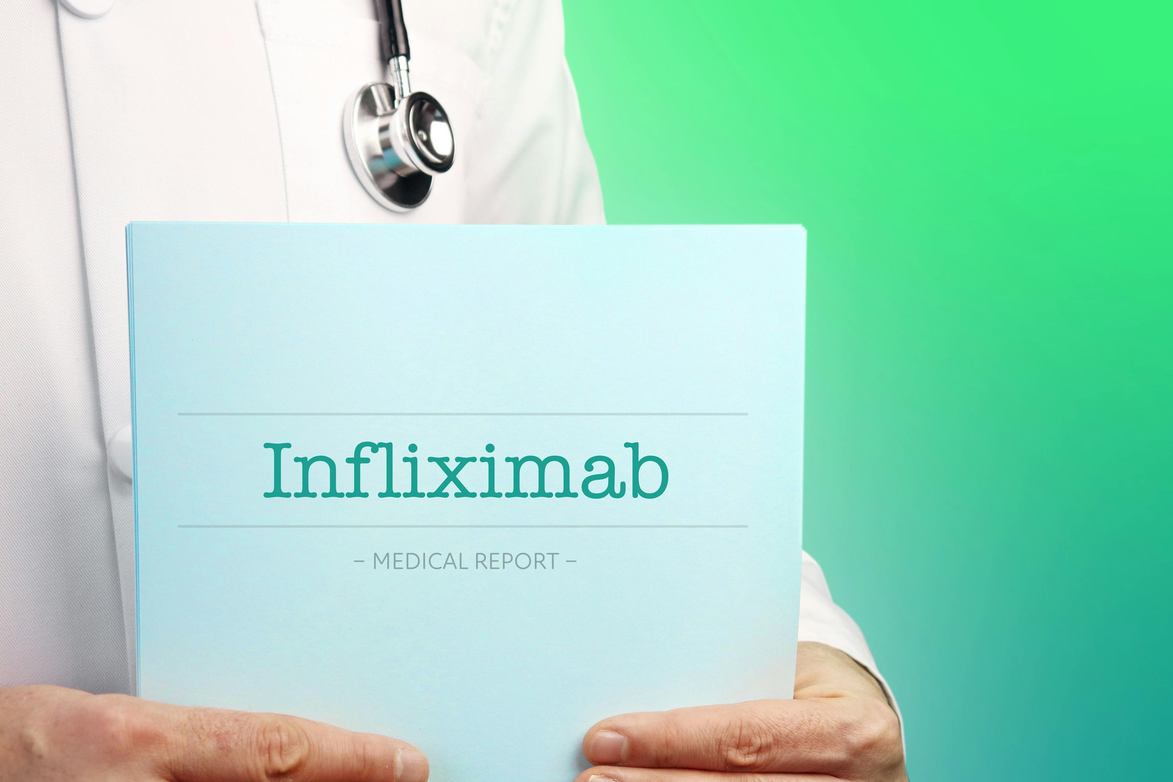 Doctor hold sign that says infliximab | Image credit: @ MA-Illustrations stock.adobe.com